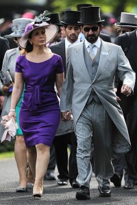 Sheikh Mohammed Bin Rashid Al Maktoum and HRH Princess Haya Bint Al Hussein on day one of the Royal Ascot Meeting at Ascot Racecourse, Berkshire. PRESS ASSOCIATION Photo. Picture date: Tuesday June 14, 2011. See PA Story RACING Ascot. Photo credit should read: David Davies/PA Wire.
