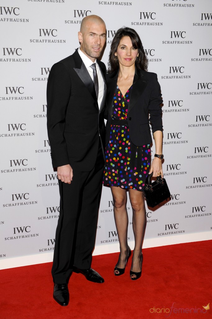 Ex football player Zinedine Zidane, with his wife Veronique, arrives for the Swiss watchmaker IWC party at the Salon International de la Haute Horlogerie (SIHH) at Palexpo in Geneva January 18, 2011.
