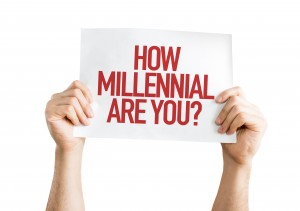 How Millennial Are You? placard isolated on white