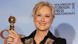 BEVERLY HILLS, CA - JANUARY 15:  Actress Meryl Streep poses in the press room with the Best Performance by an Actress in a Motion Picture - Drama award for "The Iron Lady" at the 69th Annual Golden Globe Awards held at the Beverly Hilton Hotel on January 15, 2012 in Beverly Hills, California.  (Photo by Kevin Winter/Getty Images)