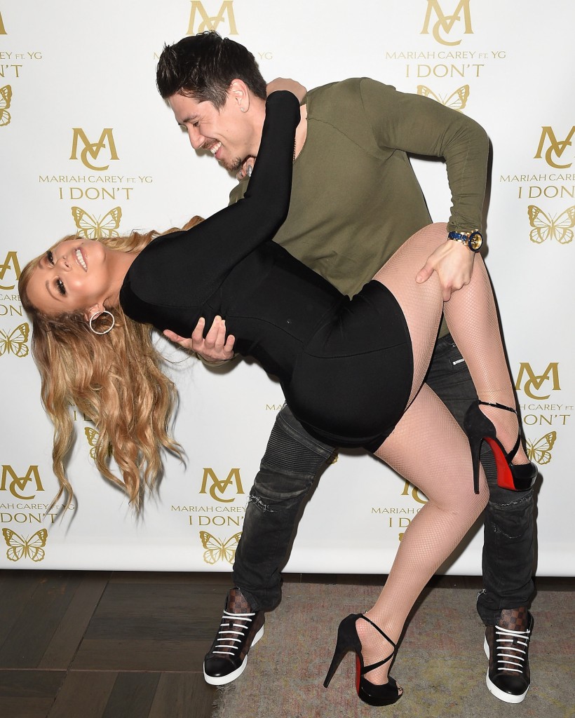 WEST HOLLYWOOD, CA - FEBRUARY 04:  Mariah Carey (L) and Bryan Tanaka attend a private party at Catch for Mariah Carey's New Single "I Don't" ft YG at Catch LA on February 4, 2017 in West Hollywood, California.  (Photo by FilmMagic/FilmMagic)