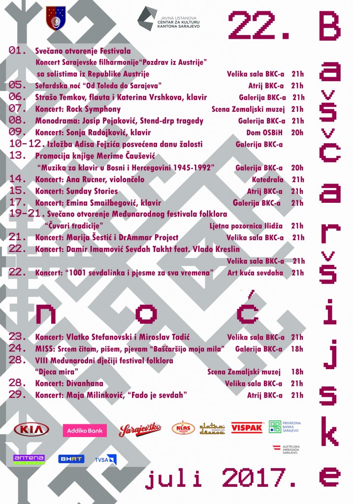 program bascarsijske noci 2017
